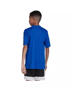 adidas Boy's Striped 19 Soccer Blue Jersey
